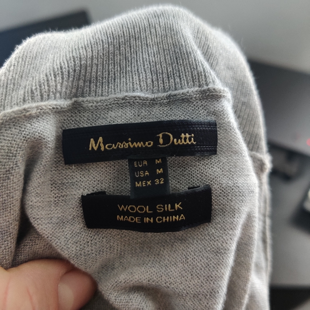 Massimo Dutti Gray Wool/Cashmere Blend Sweater. Size M - Picture 4 of 4